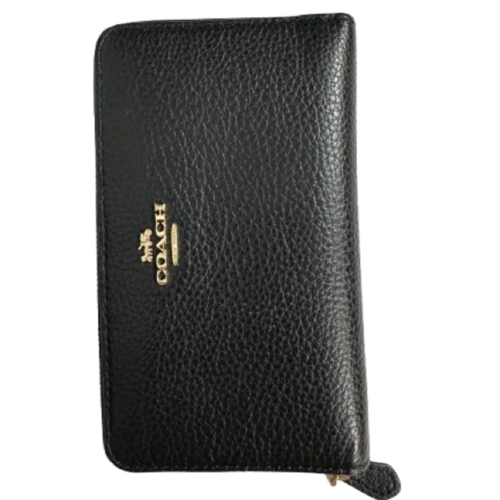 Coach Black Pebbled Leather Satchel and Matching Wallet with Gold Hardware - Picture 7 of 9
